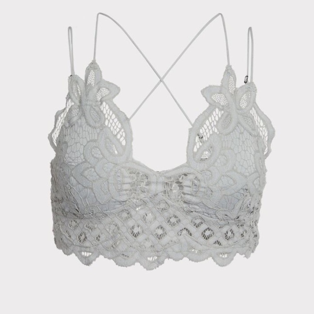 SOLD •Free People Adella Bralette • Light Grey
